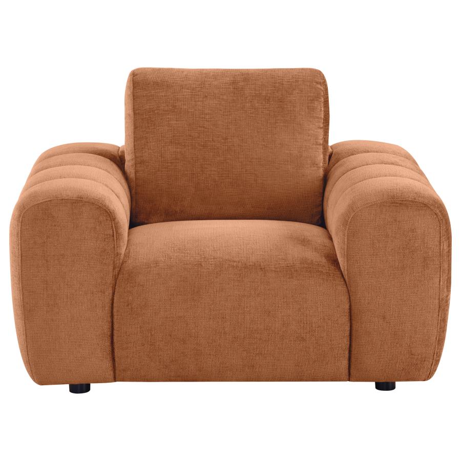 Burnett Chenille Upholstered Accent Chair Burnt Orange view 3