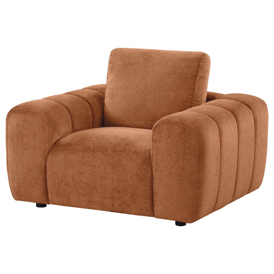 Burnett Chenille Upholstered Accent Chair Burnt Orange view 4