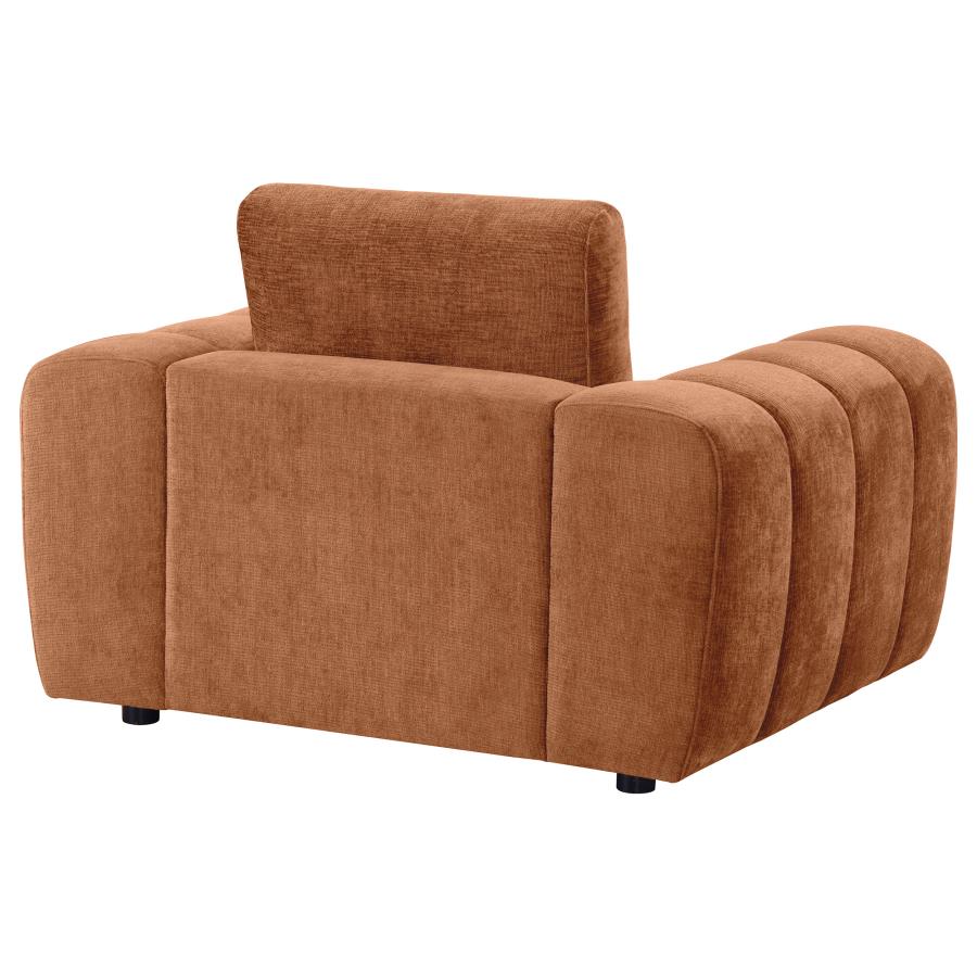 Burnett Chenille Upholstered Accent Chair Burnt Orange view 7