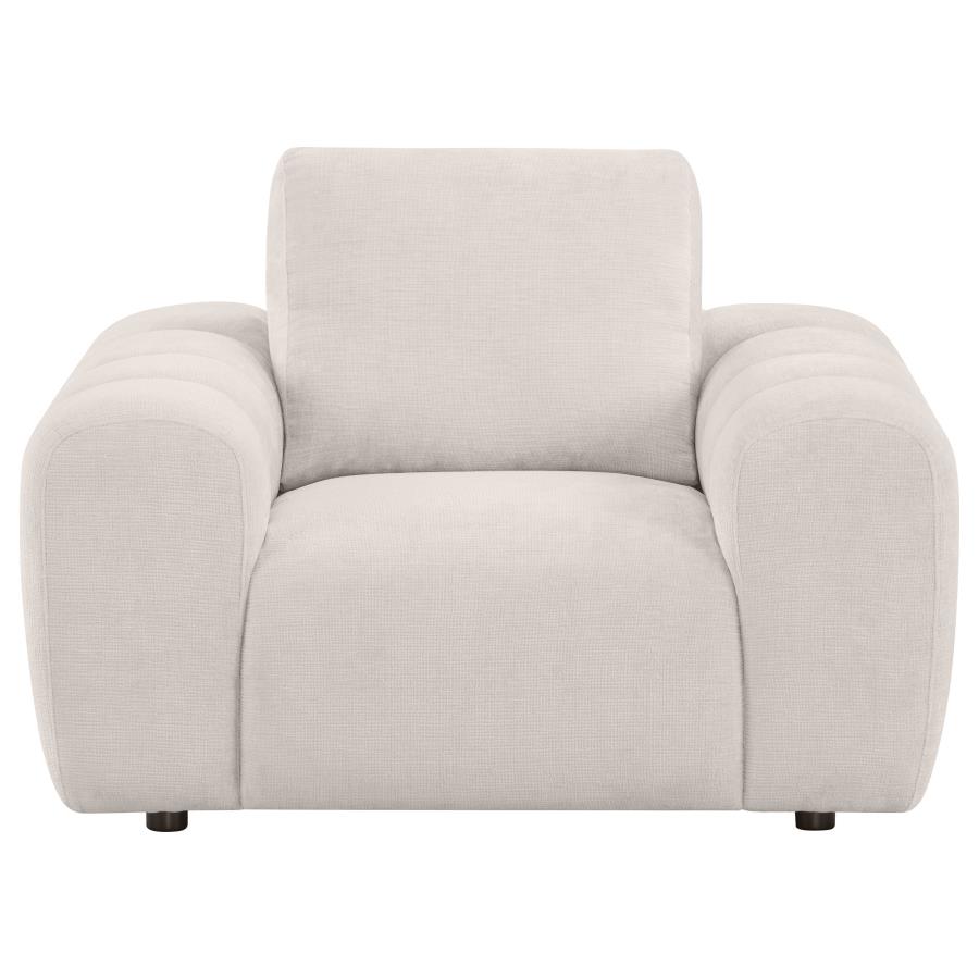 Burnett Chenille Upholstered Accent Chair Ivory view 3