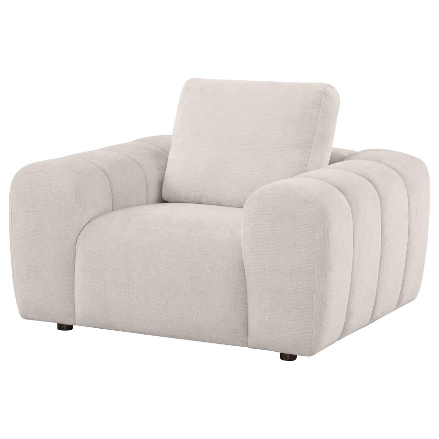 Burnett Chenille Upholstered Accent Chair Ivory view 4