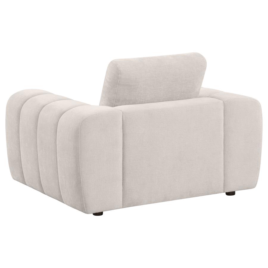 Burnett Chenille Upholstered Accent Chair Ivory view 6