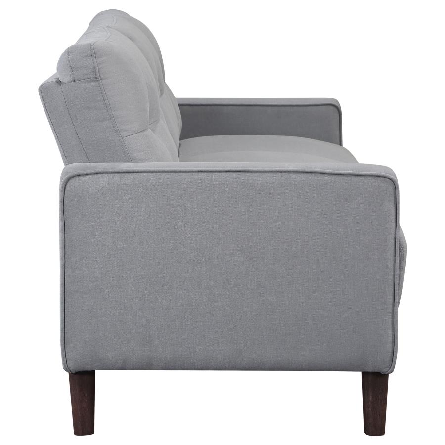 Bowen 2-piece Upholstered Track Arm Tufted Sofa Set Grey view 6