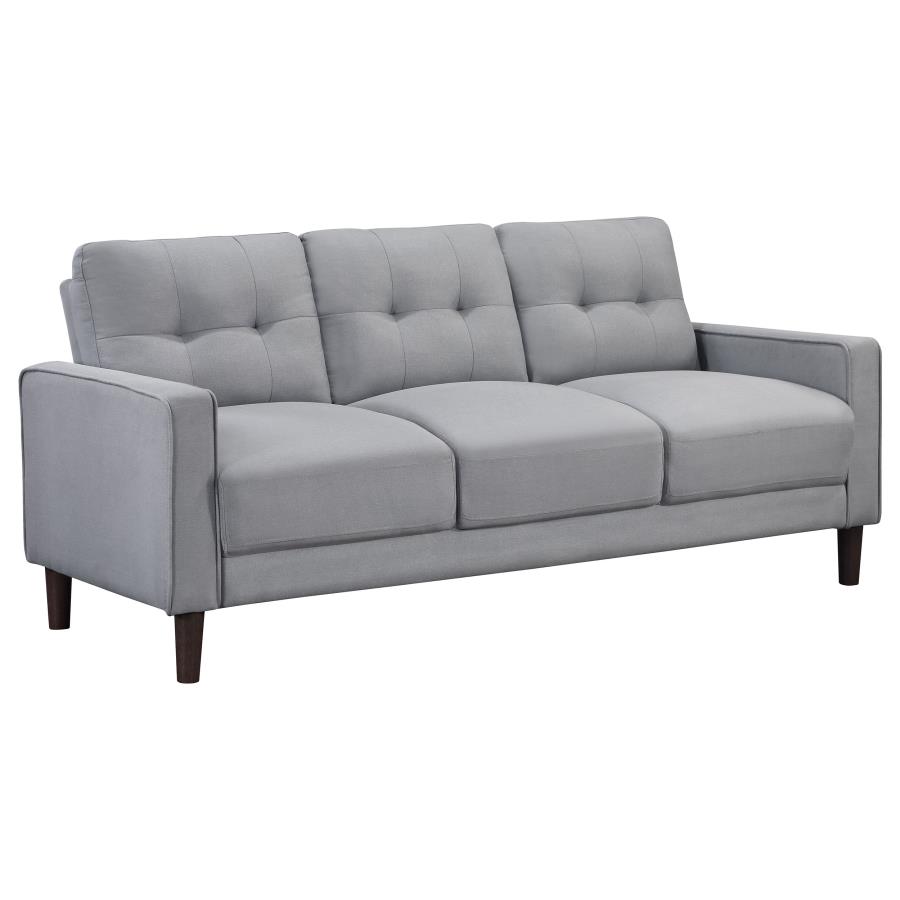 Bowen 3-piece Upholstered Track Arm Tufted Sofa Set Grey view 3