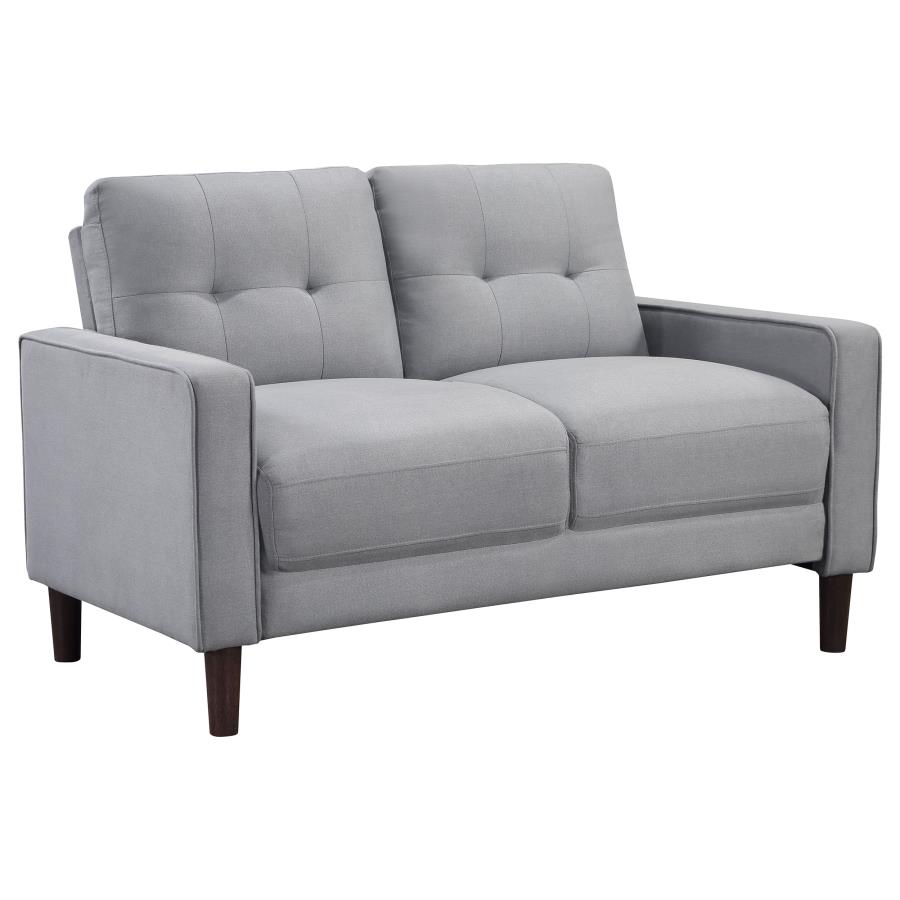 Bowen 3-piece Upholstered Track Arm Tufted Sofa Set Grey view 6
