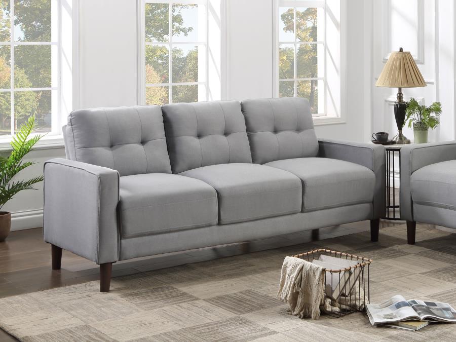 Bowen Upholstered Track Arm Tufted Sofa Grey view 2