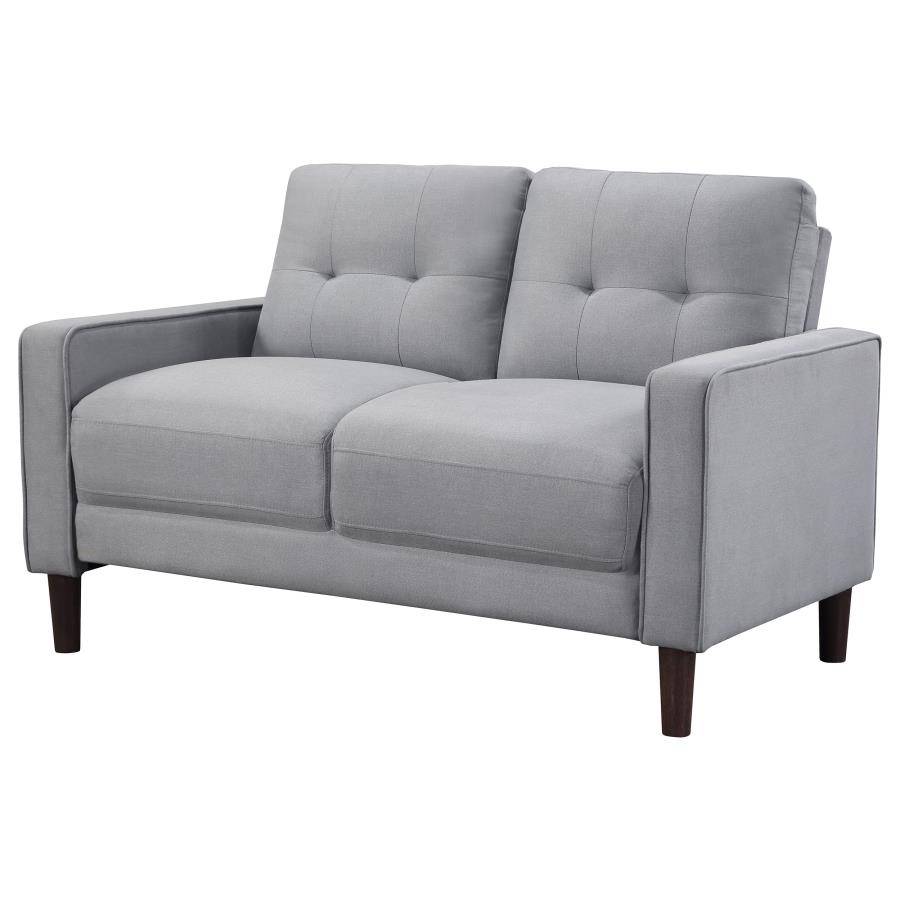 Bowen Upholstered Track Arm Tufted Loveseat Grey view 4
