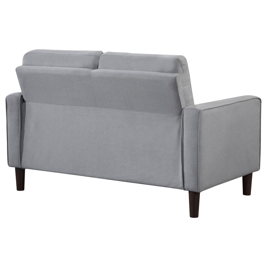 Bowen Upholstered Track Arm Tufted Loveseat Grey view 7