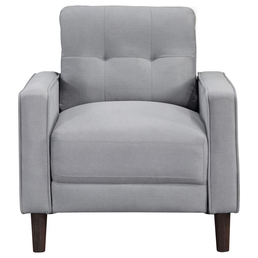Bowen Upholstered Track Arm Tufted Accent Chair Grey view 3