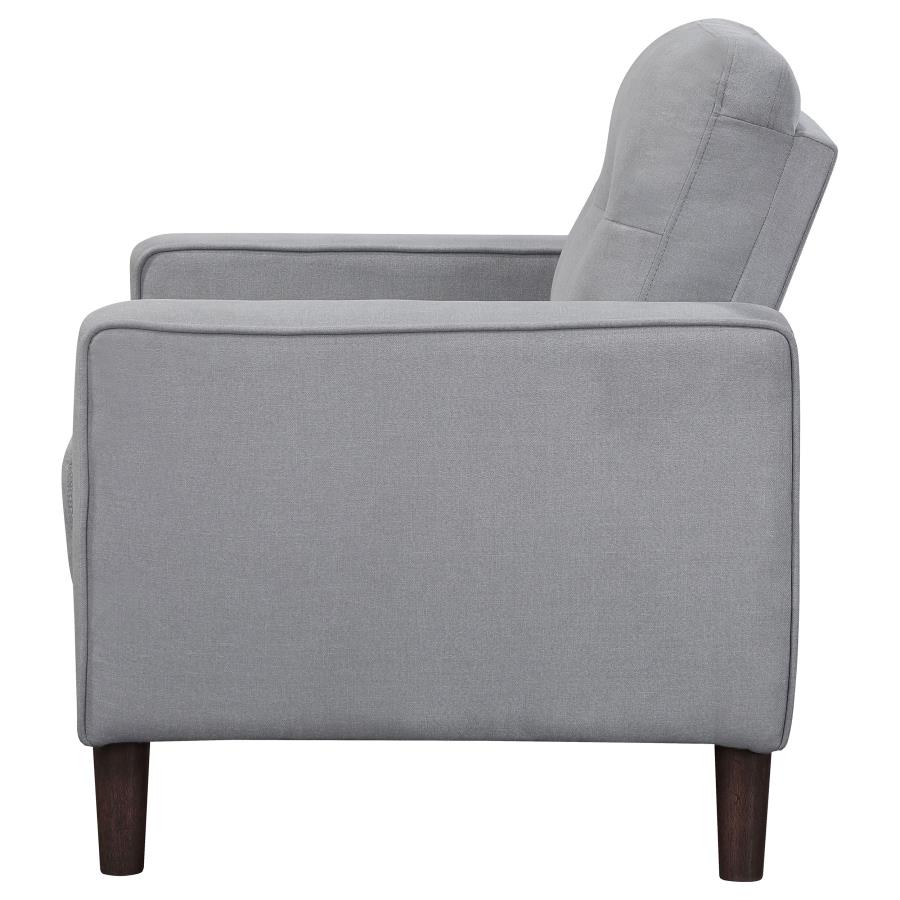 Bowen Upholstered Track Arm Tufted Accent Chair Grey view 5