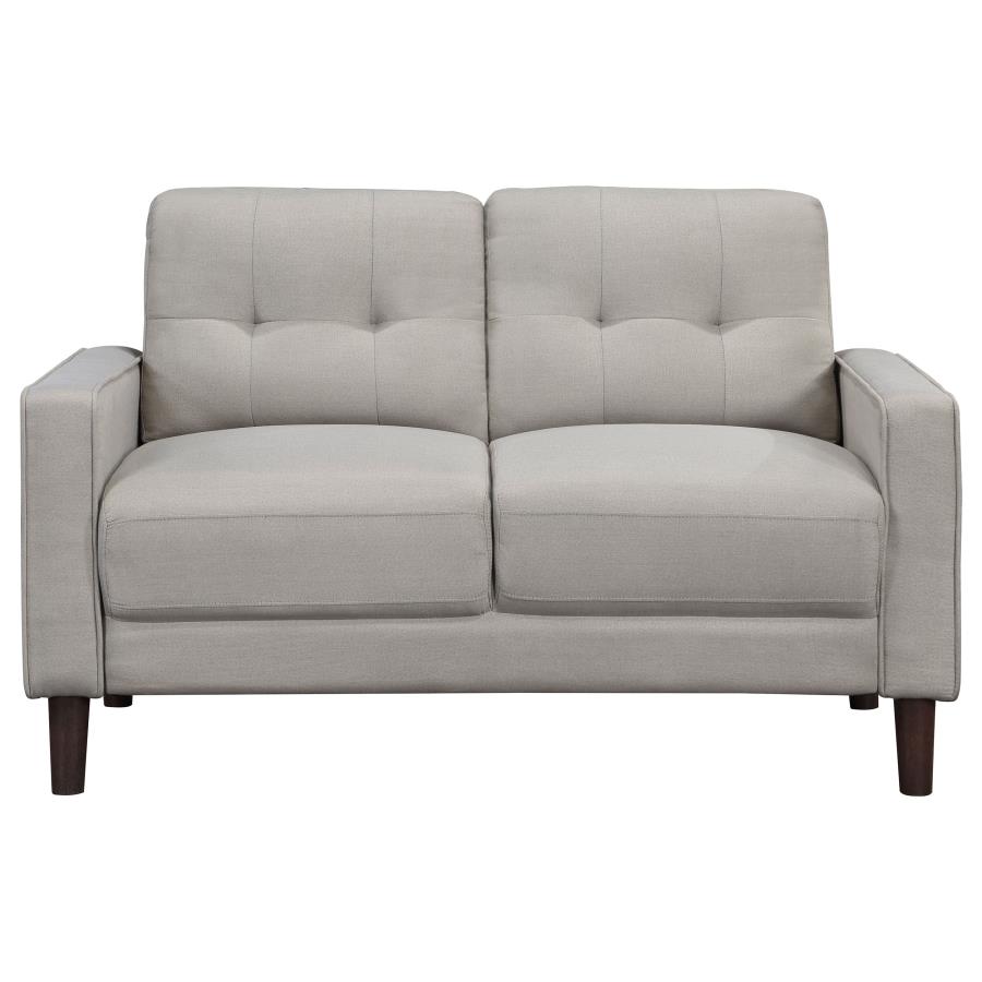 Bowen Upholstered Track Arm Tufted Loveseat Beige view 3