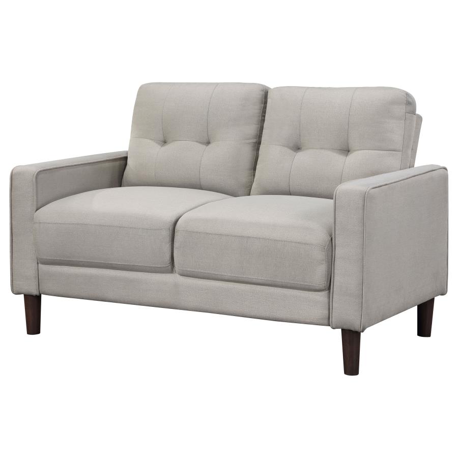 Bowen Upholstered Track Arm Tufted Loveseat Beige view 4