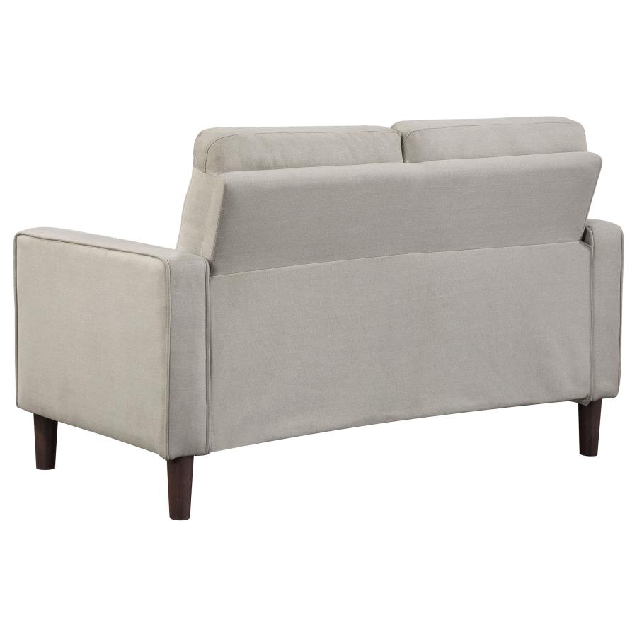 Bowen Upholstered Track Arm Tufted Loveseat Beige view 6