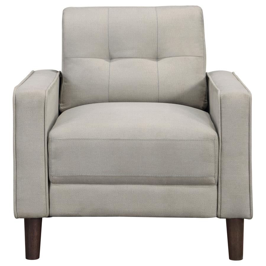 Bowen Upholstered Track Arm Tufted Accent Chair Beige view 3