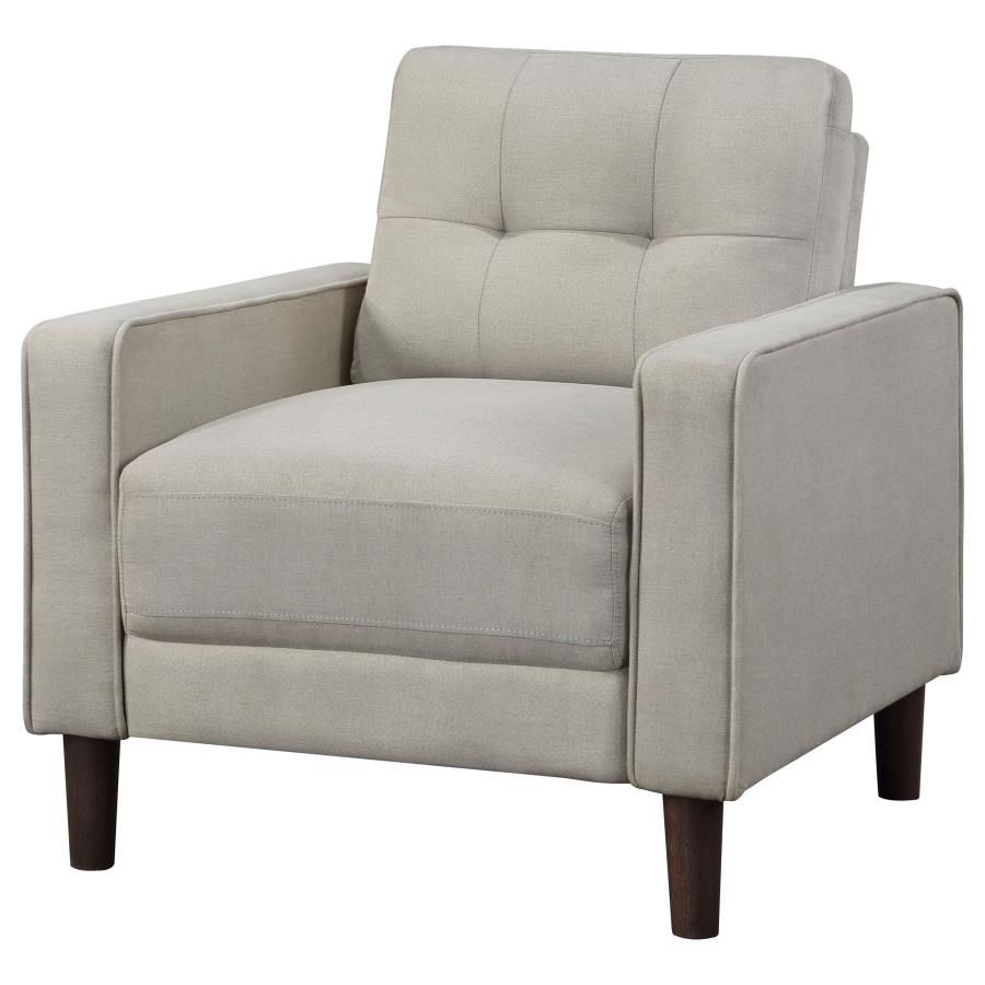 Bowen Upholstered Track Arm Tufted Accent Chair Beige view 4
