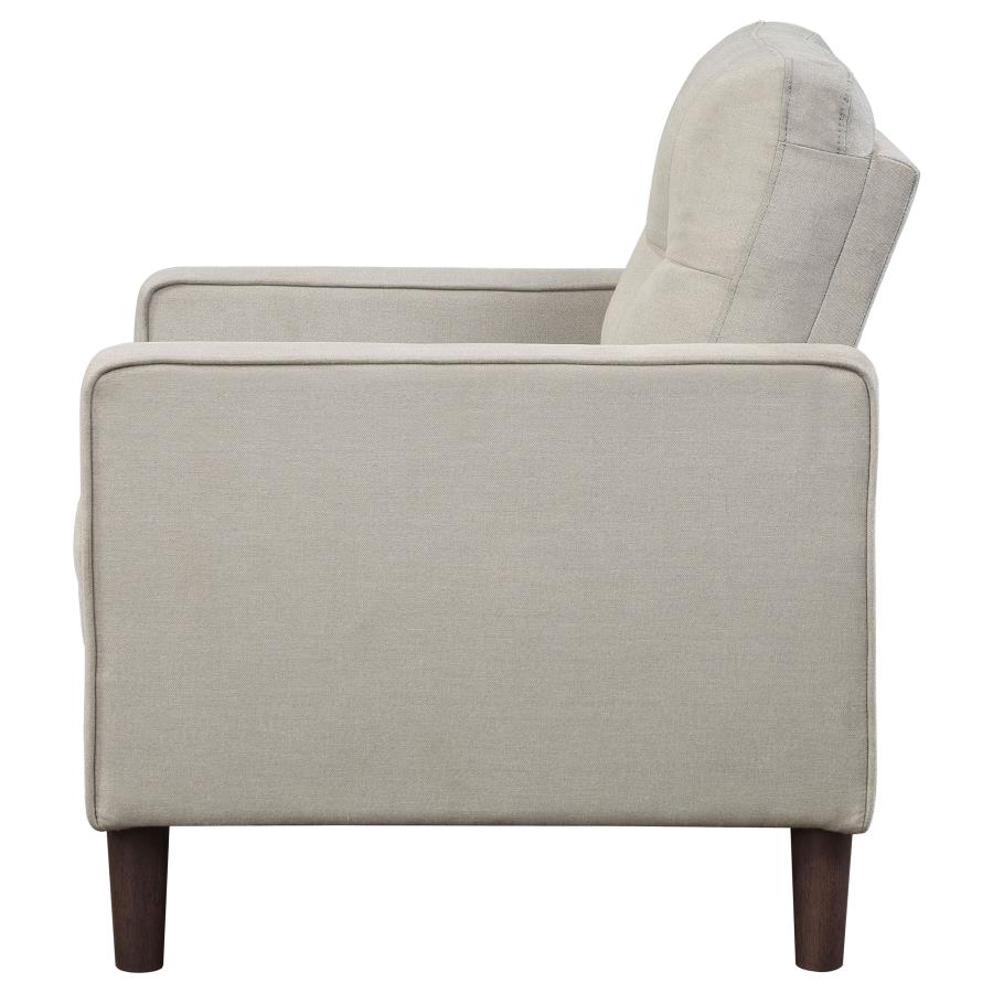 Bowen Upholstered Track Arm Tufted Accent Chair Beige view 5