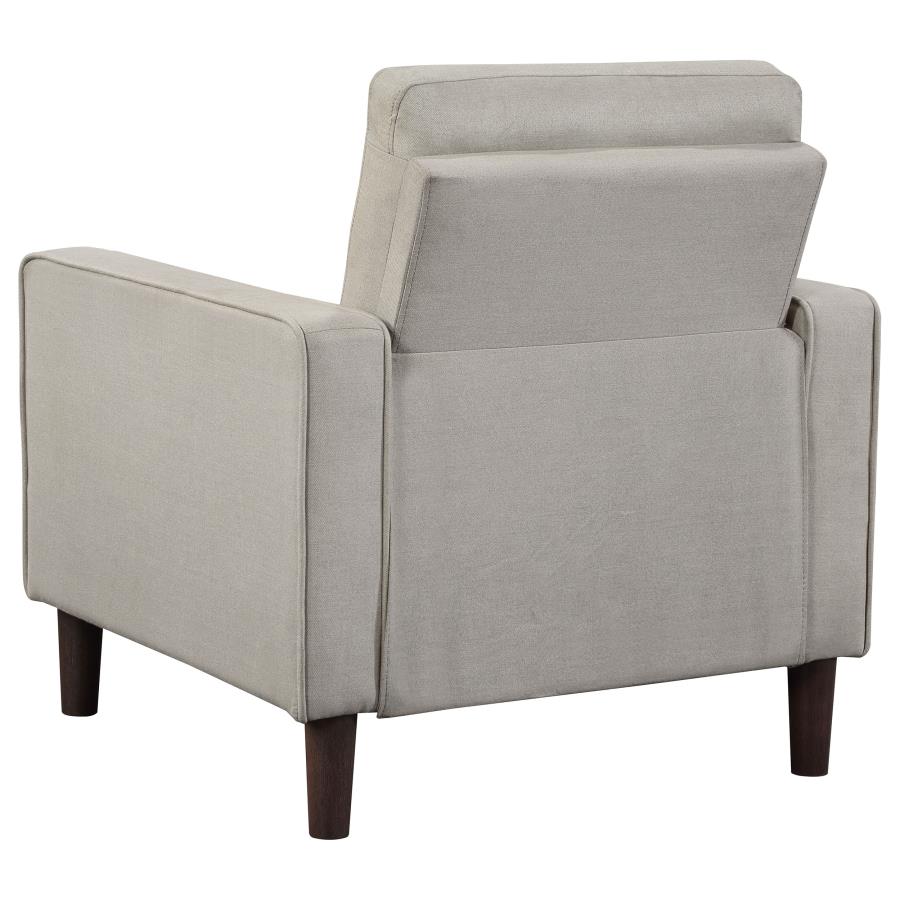 Bowen Upholstered Track Arm Tufted Accent Chair Beige view 6