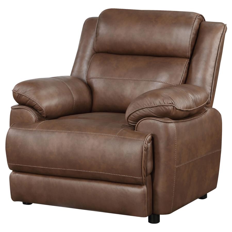 Ellington Upholstered Padded Arm Accent Chair Dark Brown view 4