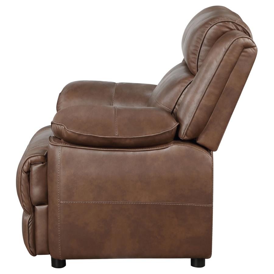 Ellington Upholstered Padded Arm Accent Chair Dark Brown view 5