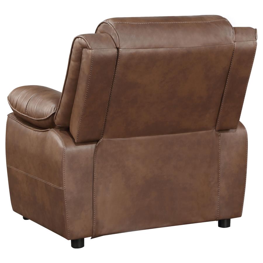 Ellington Upholstered Padded Arm Accent Chair Dark Brown view 6