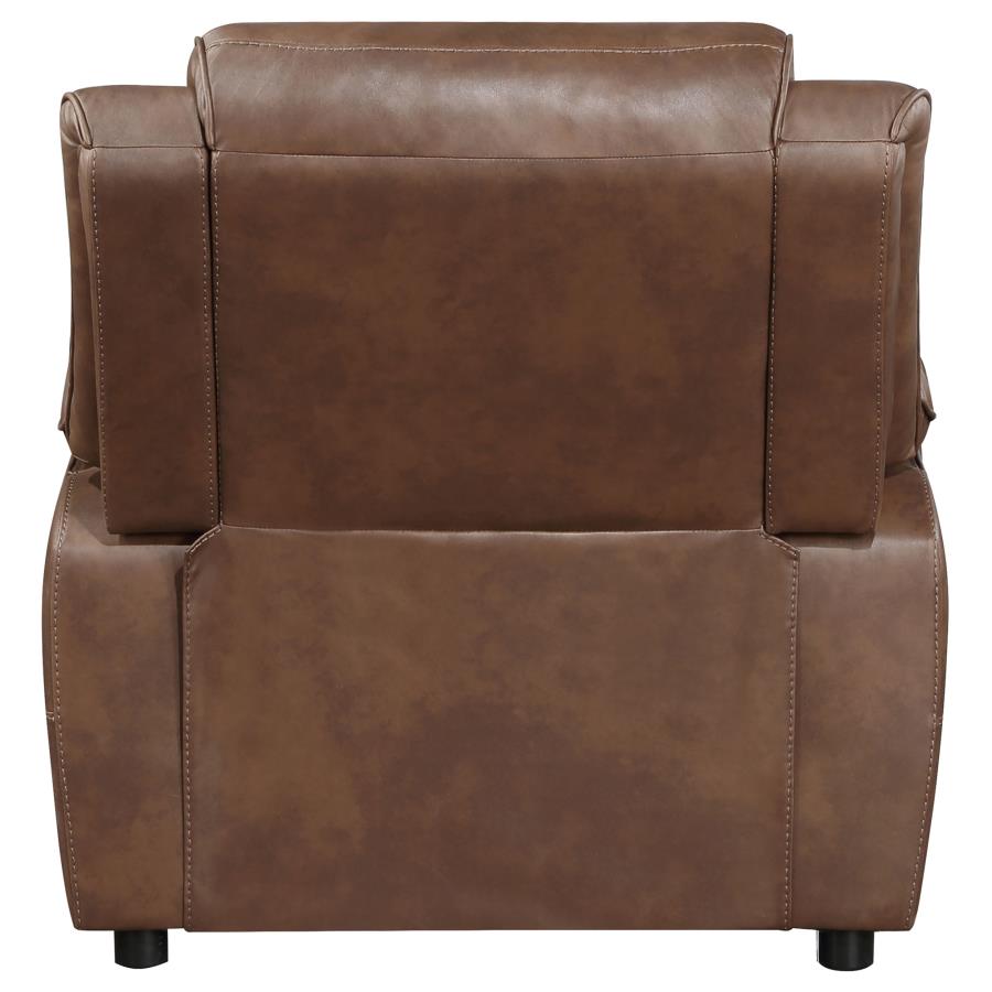 Ellington Upholstered Padded Arm Accent Chair Dark Brown view 7