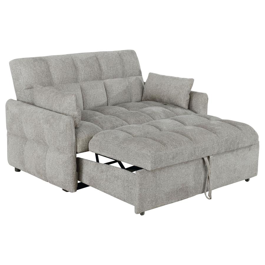 Cotswold Upholstered Convertible Sleeper Sofa Bed Light Grey view 5