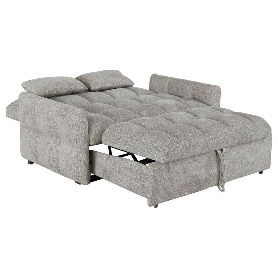 Cotswold Upholstered Convertible Sleeper Sofa Bed Light Grey view 6