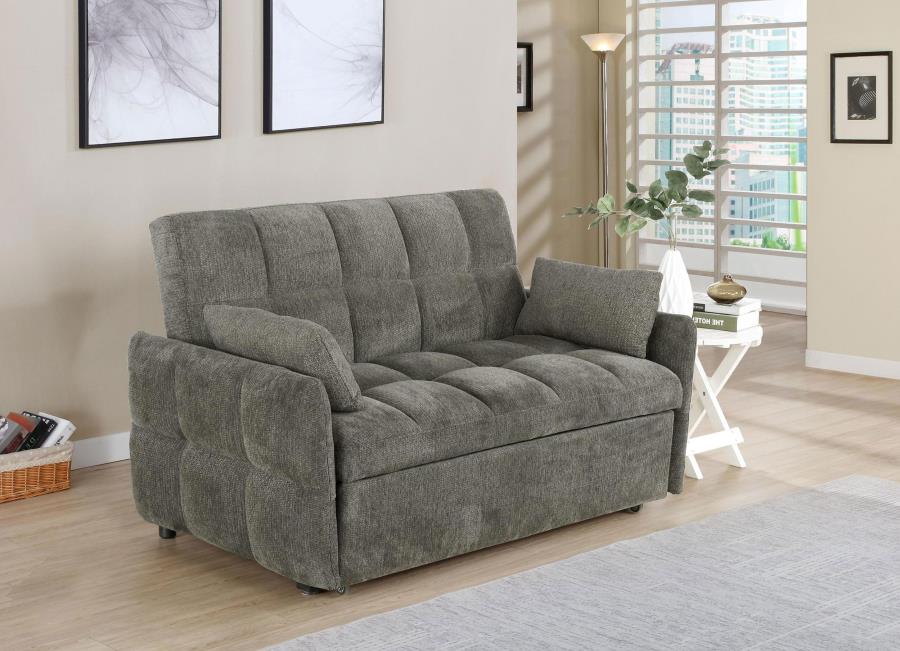 Cotswold Upholstered Convertible Sleeper Sofa Bed Dark Grey view 2