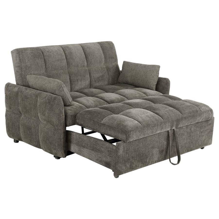 Cotswold Upholstered Convertible Sleeper Sofa Bed Dark Grey view 5