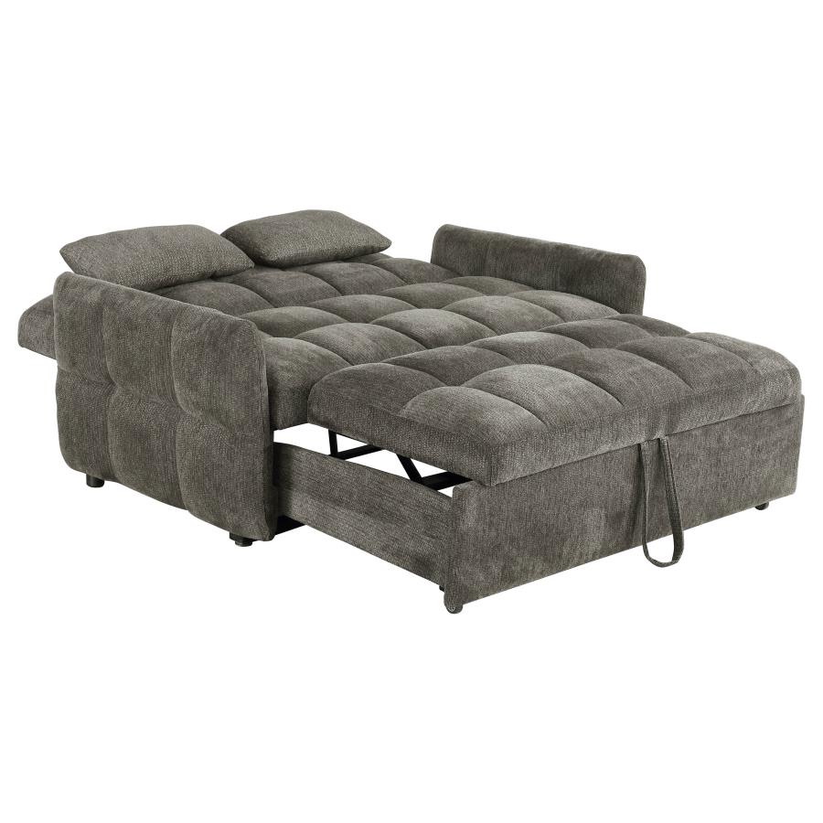 Cotswold Upholstered Convertible Sleeper Sofa Bed Dark Grey view 6