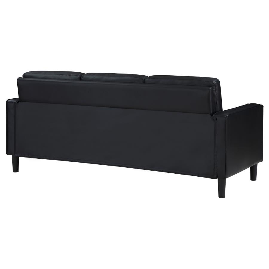 Ruth Upholstered Track Arm Sofa Black view 7