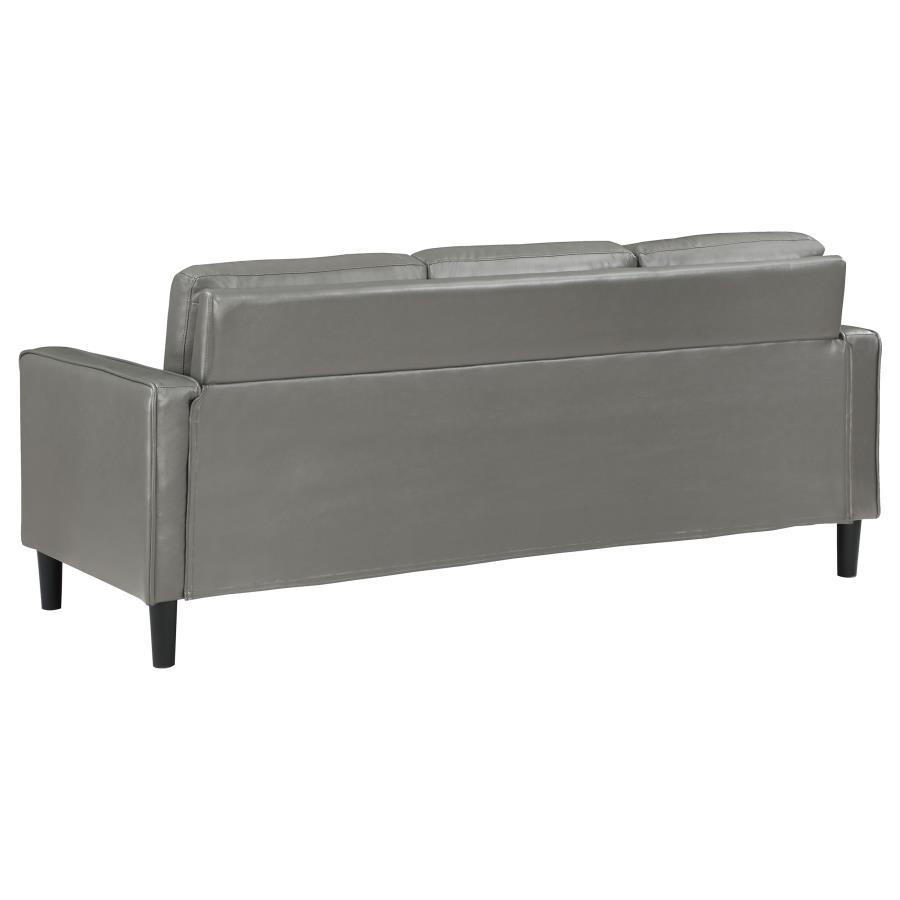Ruth 2-piece Upholstered Track Arm Sofa Set Grey view 5