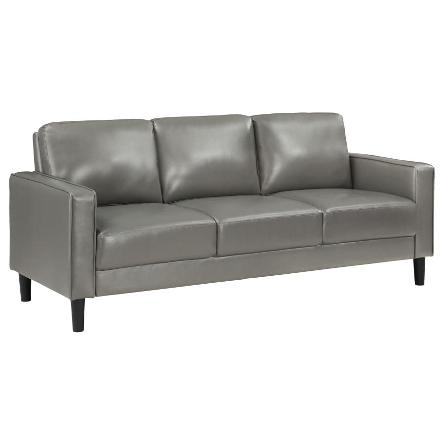 Ruth 3-piece Upholstered Track Arm Sofa Set Grey view 3