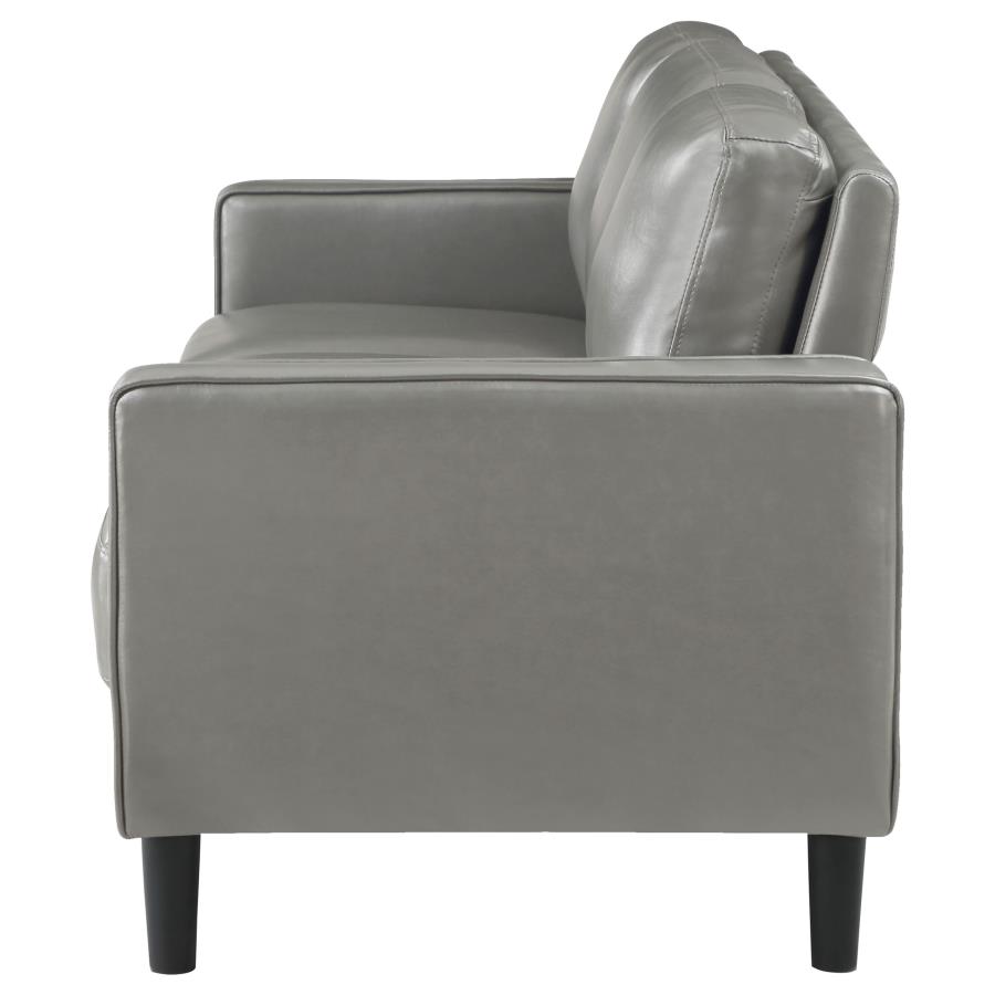 Ruth Upholstered Track Arm Sofa Grey view 5