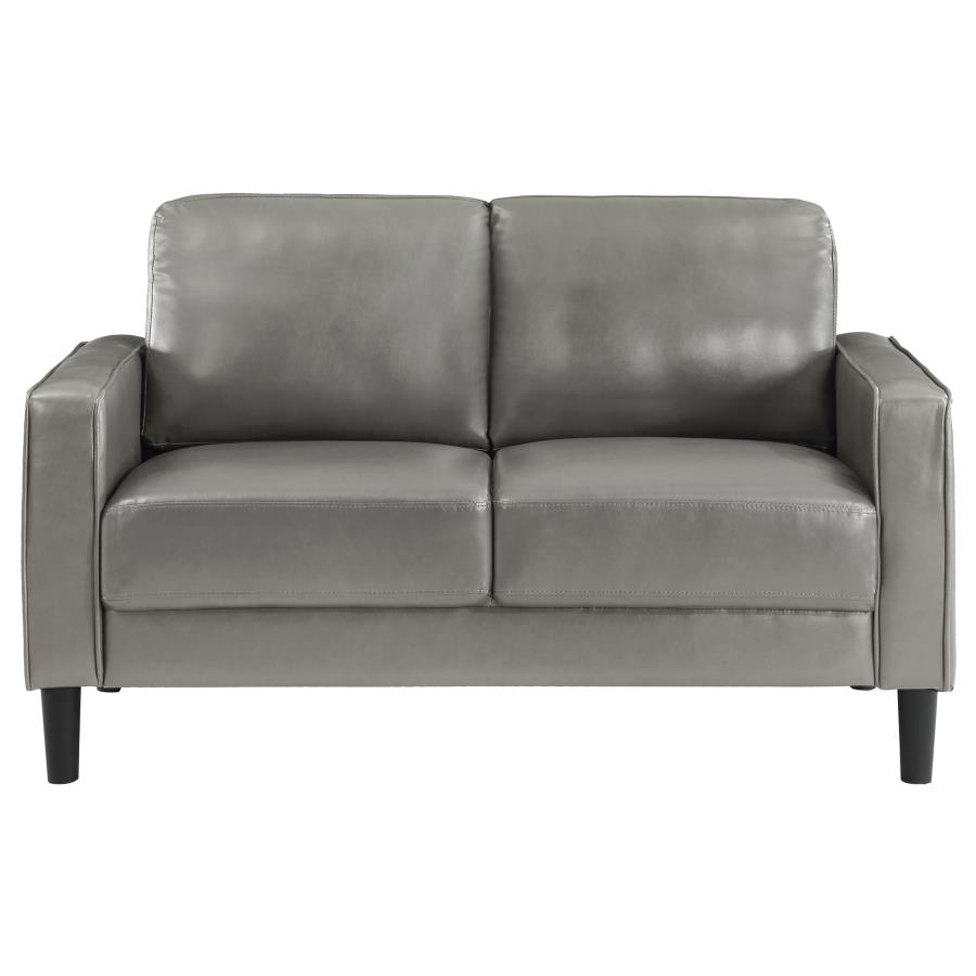 Ruth Upholstered Track Arm Loveseat Grey view 3