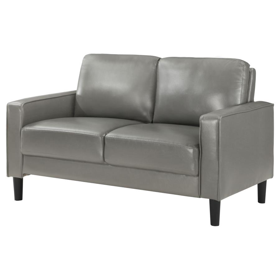 Ruth Upholstered Track Arm Loveseat Grey view 4