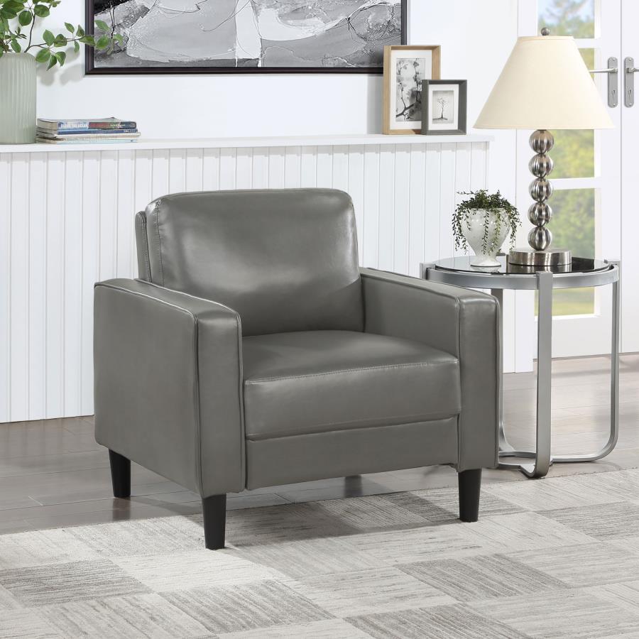 Ruth Upholstered Track Arm Accent Chair Grey view 2