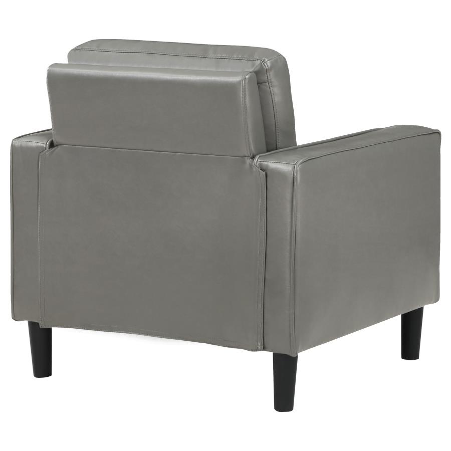 Ruth Upholstered Track Arm Accent Chair Grey view 7