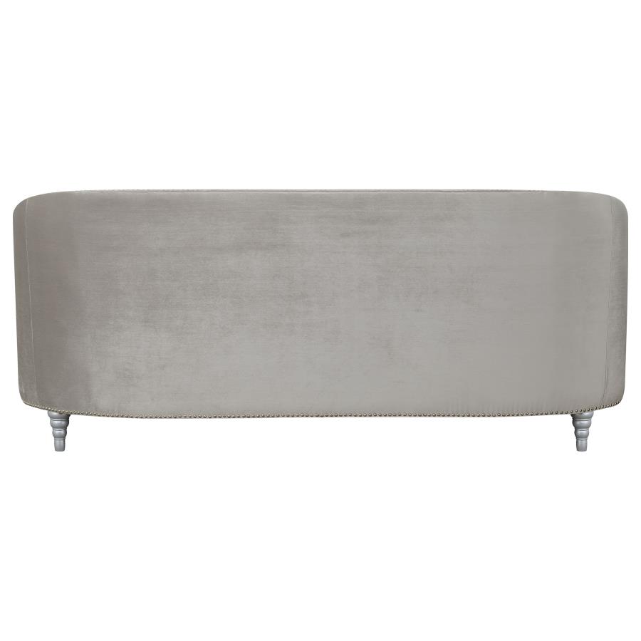 Avonlea Upholstered Sloped Arm Sofa Grey Velvet view 7
