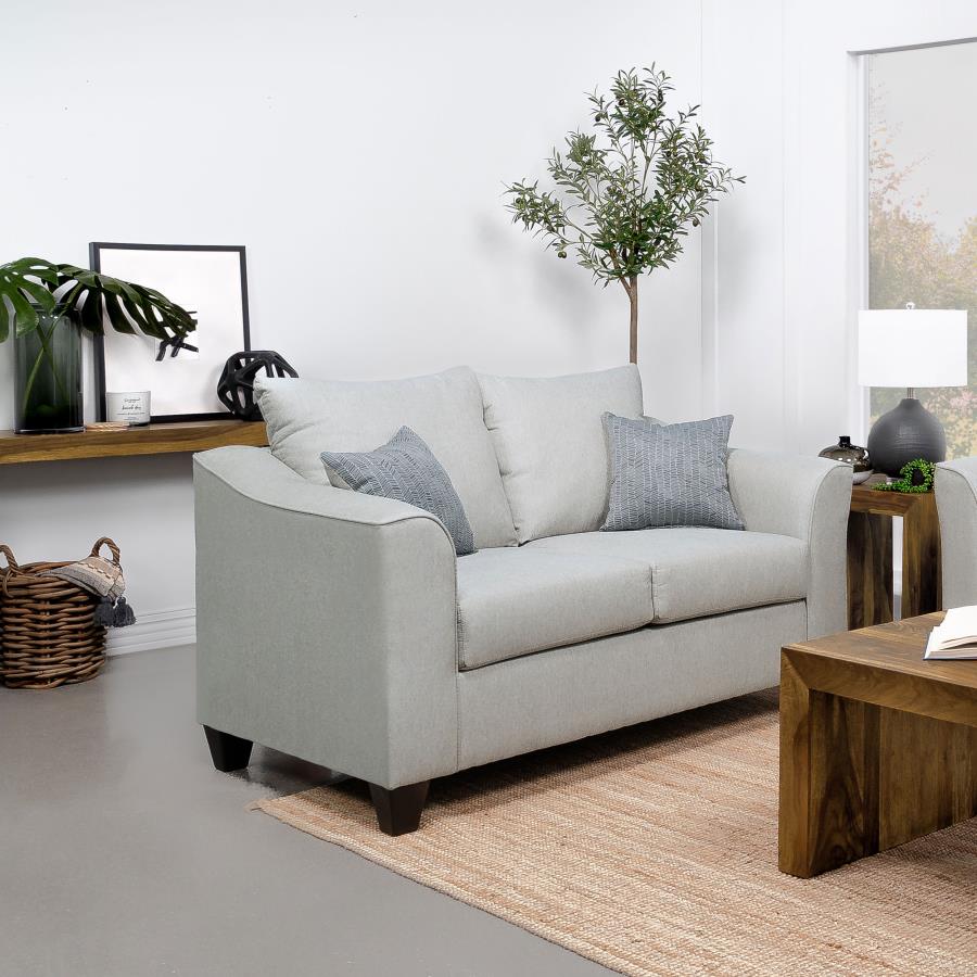 Salizar Upholstered Flared Arm Loveseat Sand view 2