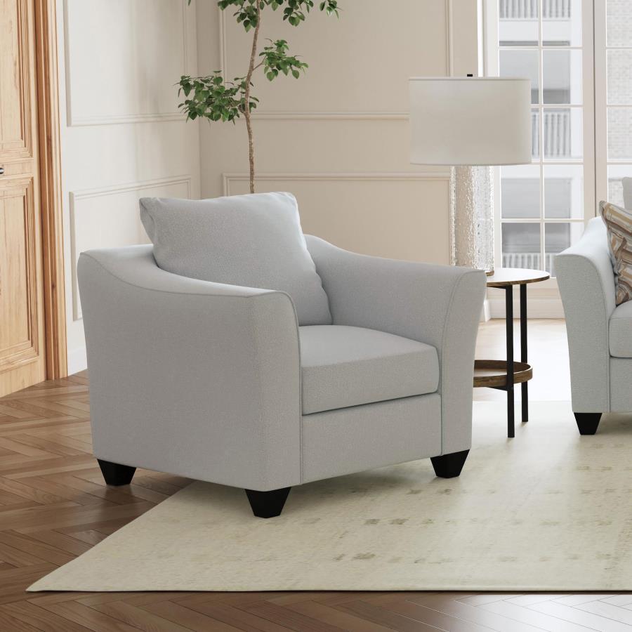 Salizar Upholstered Flared Arm Accent Chair Sand view 2