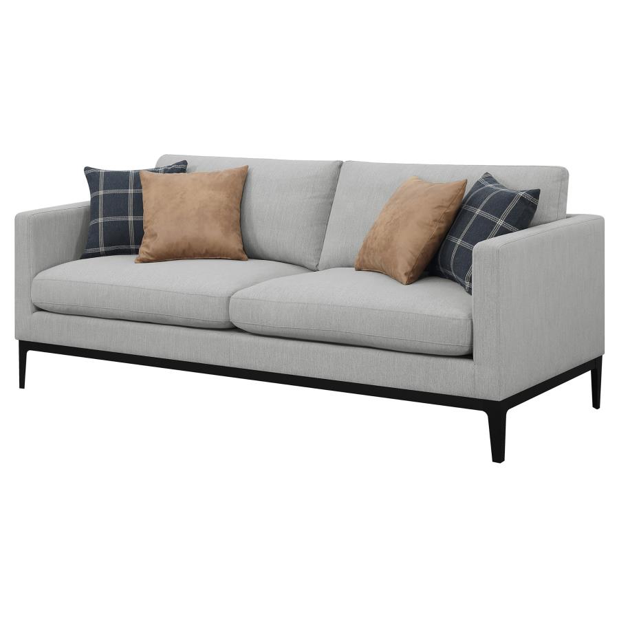 Apperson Upholstered Track Arm Sofa Light Grey view 4