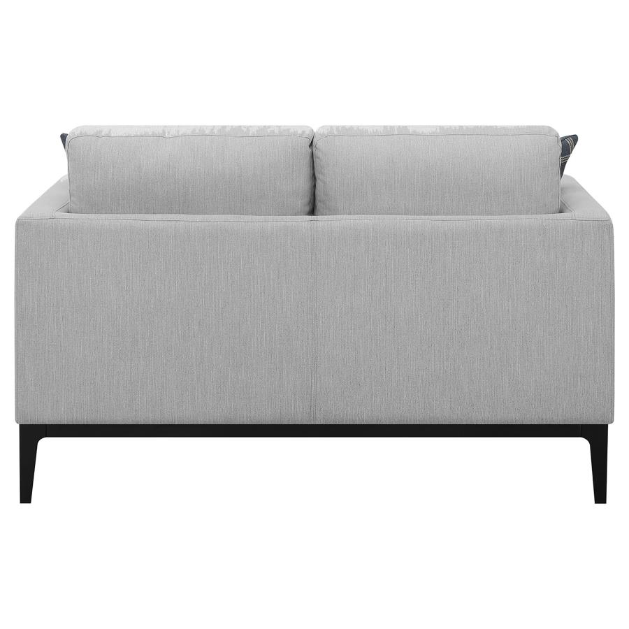 Apperson Upholstered Track Arm Loveseat Light Grey view 7