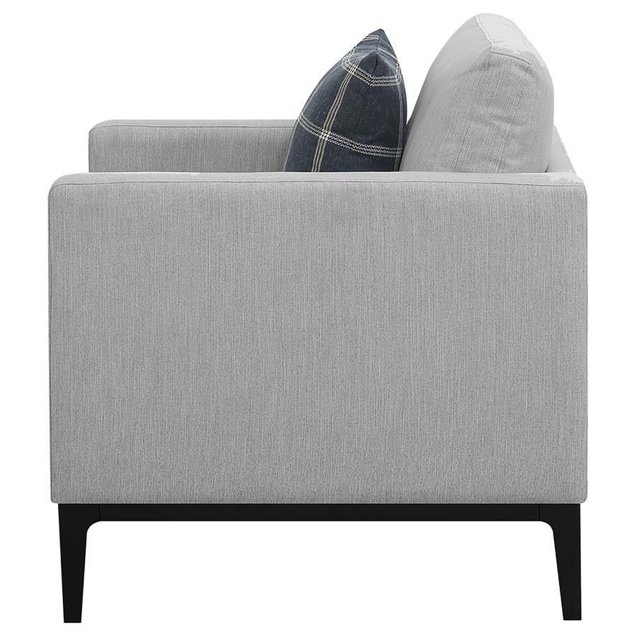 Apperson Upholstered Track Arm Accent Chair Light Grey view 5