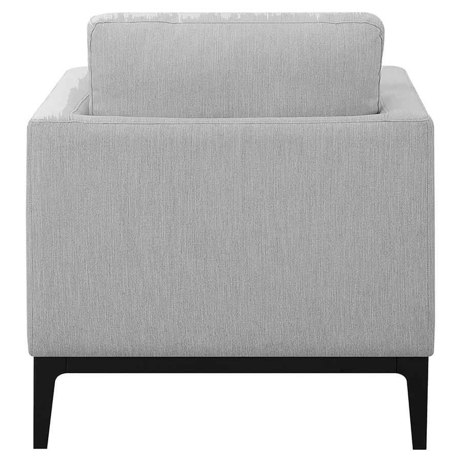 Apperson Upholstered Track Arm Accent Chair Light Grey view 7