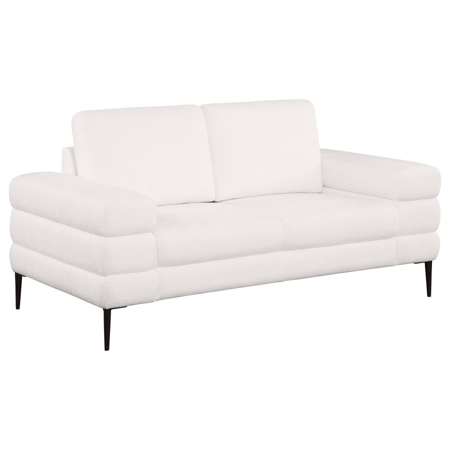 Jessel 2-piece Chenille Upholstered Sofa Set Ivory view 7