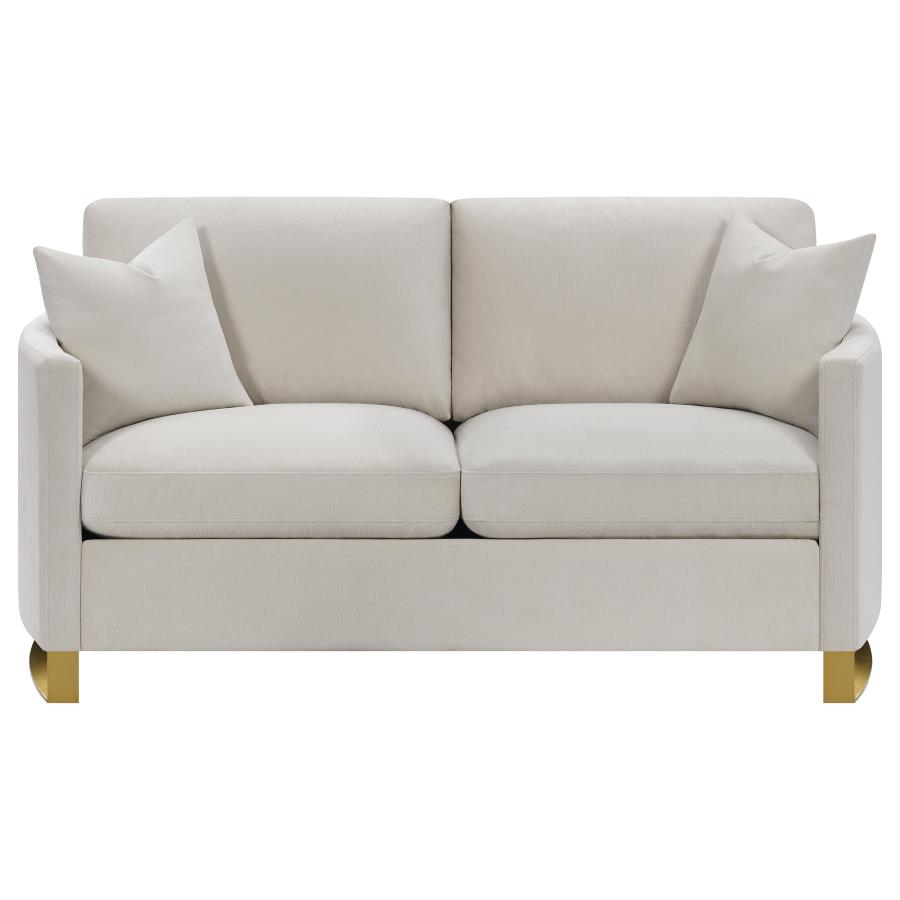 Corliss 2-piece Upholstered Arched Arm Sofa Set Beige view 7
