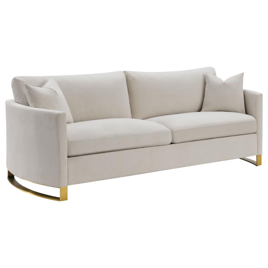 Corliss 3-piece Upholstered Arched Arm Sofa Set Beige view 3