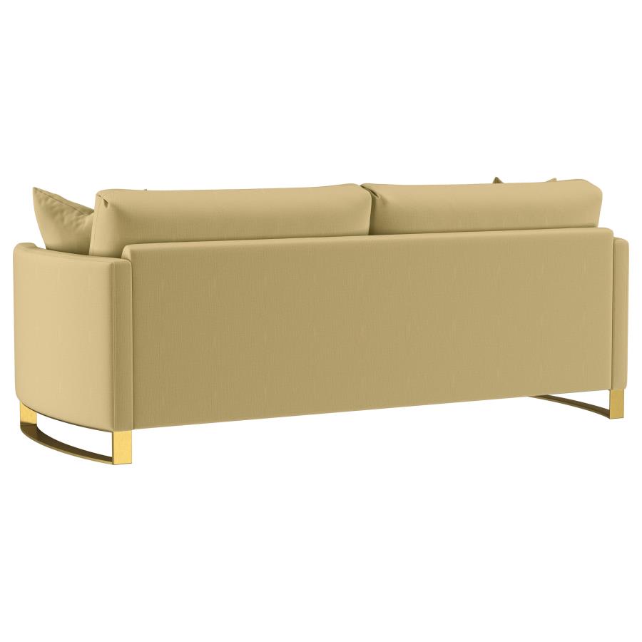 Corliss 3-piece Velvet Upholstered Sofa Set Camel view 5