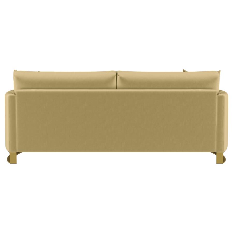 Corliss Upholstered Curved Track Arm Sofa Camel view 7